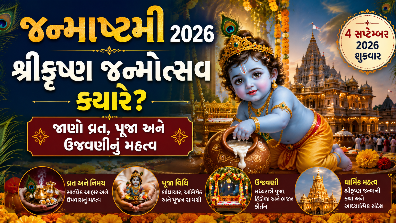Janmashtami 2026: તારીખ અને પૂજા